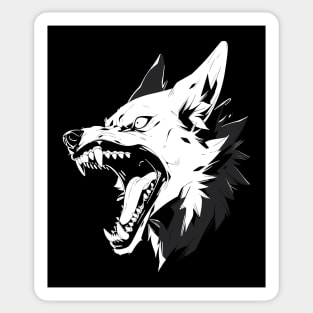 Wolf Dog Anime Japanese Animal Sticker